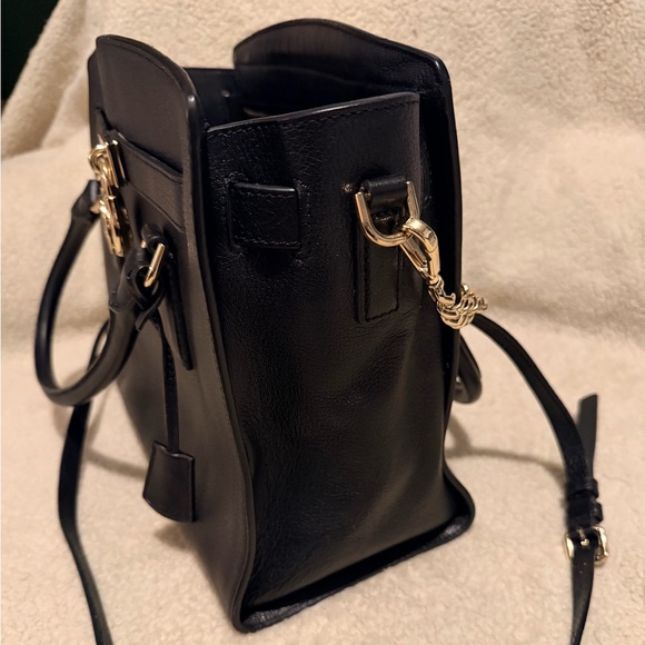 Michael Kors Hamilton Leather Satchel Hand Shoulder Bag Tote with Gold Accents - Picture 5 of 6